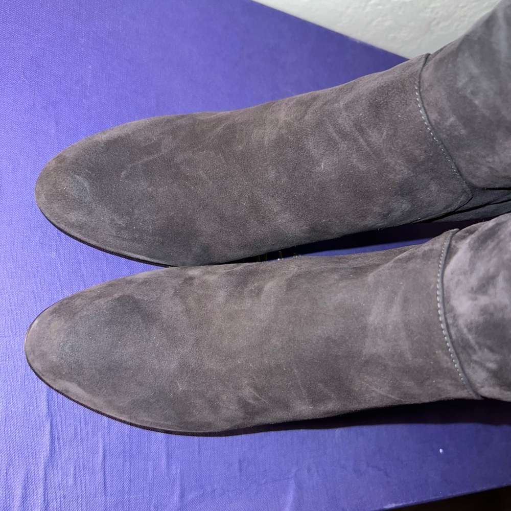 Stuart Weitzman Dark Gray Platform Boots - image 4